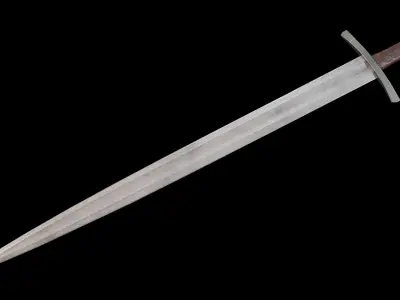 Viking sword game ready model Low-poly 3D model