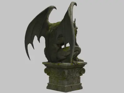 Gargoyle Sentinel Low-poly 3D model