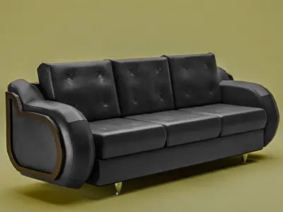 3 seater leather sofa  Free 3D model