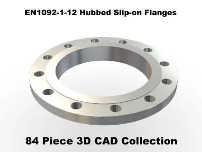 EN1092-1-12 Hubbed Slip-on Flanges 3D model