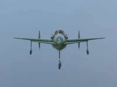 Canard Fighter Airplane 3D model