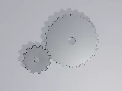 simple gear ratio Free low-poly 3D model