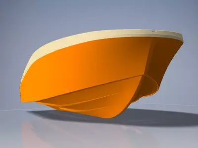 515 cm open boat  real scale reade for constraction 3D model