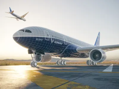 Aircraft unbranded 3D model