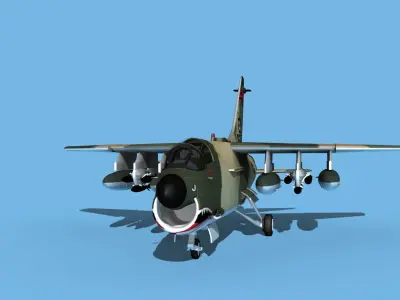 Chance Vought A-7E Corsair II V05 USAF 3D model