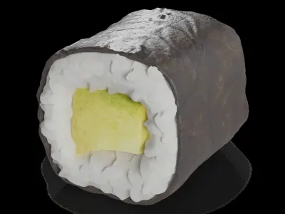 Sushi Avocado 3D model