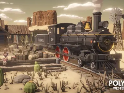 POLYGON - Western Low-poly 3D model