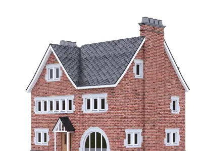 English Brick House 24 Low-poly 3D model