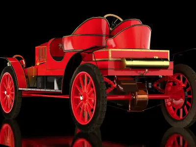 Stanley Steam Car 3D model