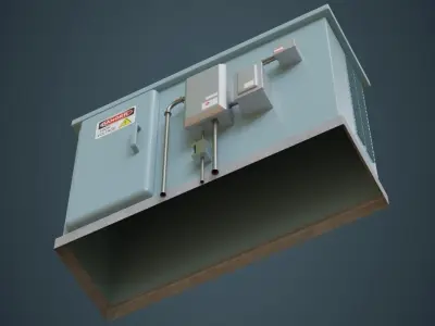 Electrical Enclosure 4A Low-poly 3D model