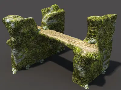 English Castle Ruin 8 Low-poly 3D model