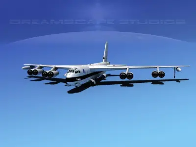 Boeing B-52H Stratofortress NASA 3D model
