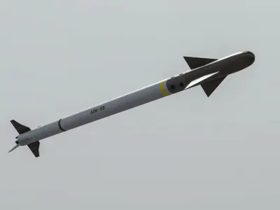 AIM-9X Sidewinder Low-poly 3D model