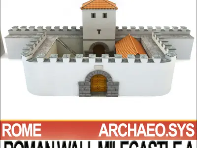 Ancient Roman Mile Castle A 3D model