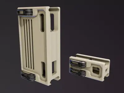 Double Picatinny Rail Free low-poly 3D model