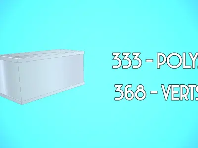 FISH TANK 02 CARTOON STYLIZED Low-poly 3D model