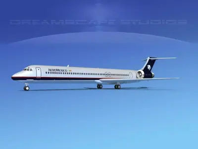 McDonnell Douglas MD83 Aero Mexico 3D model
