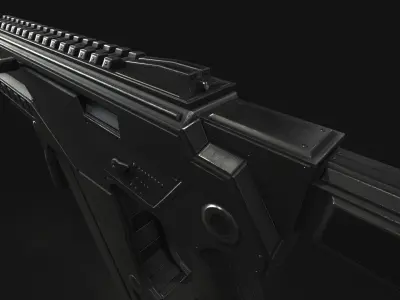 Submachine Gun M24 R Retexurted Low-poly 3D model