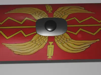 roman shield Free low-poly 3D model