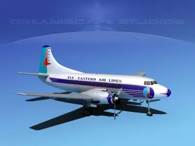 Martin 202 Eastern Airlines 2 3D model