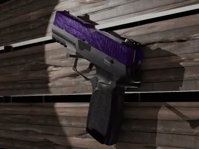 P250 Pistol Gun Low-poly 3D model