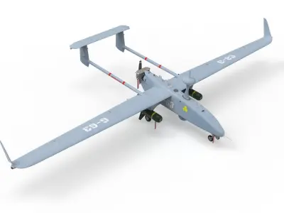  UAV military aircraft drone 3D model