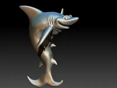 Shark Pendant Necklace Sea Animal Charm bracelet jewelry 3D print model