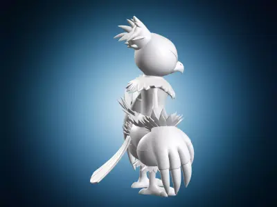 Combusken Miniature Pokemon Figure 3D print model