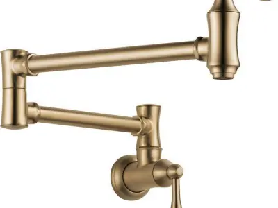 Farmhouse Wall Mount Kitchen Faucet Free 3D model