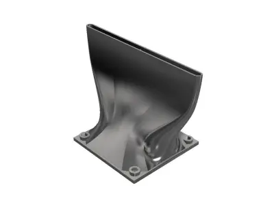 Flat nozzle for 120mm fans 3D print model