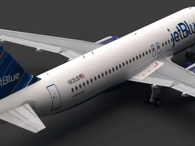 JetBlue A320 NEO 3D model