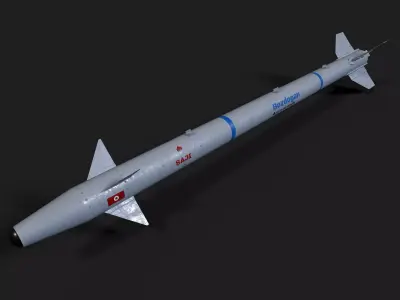 Bozdogan merlin air to air missile Low-poly 3D model