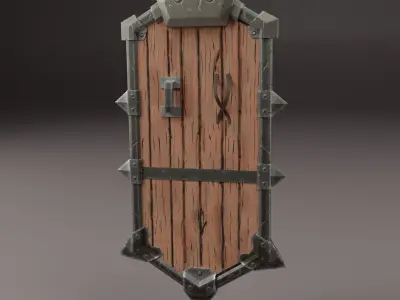 Orcs shield Low-poly 3D model