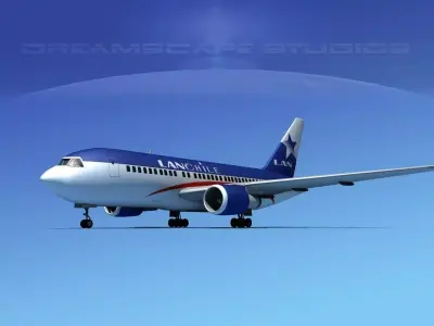 Boeing 767-100 Lan Chile 3D model