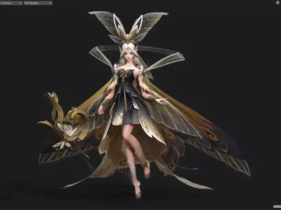 Night Elves Low-poly 3D model