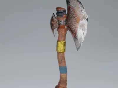 Axe Lowpoly game asset Free low-poly 3D model