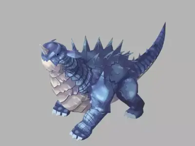 Dragon beast Low-poly 3D model