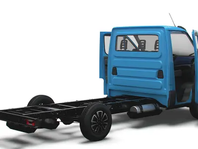 Iveco Daily Single Cab HQ Interior L2 Chassis 2023 3D model