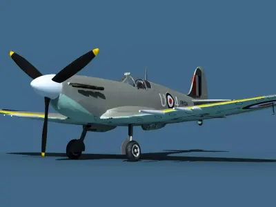 Supermarine Spitfire Mk5C V05 RAF 3D model