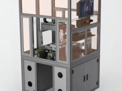 Double station CCD detection machine 3D model