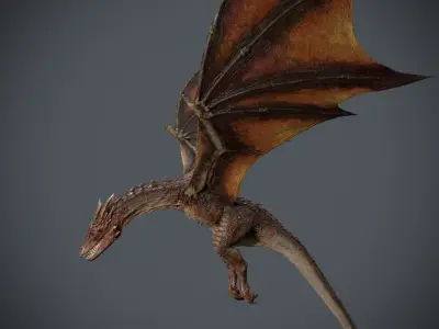 Dragon-Maya-Animation dragon Low-poly 3D model