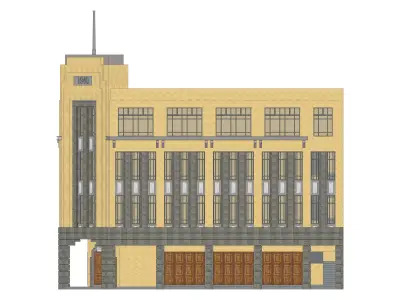 Malaysia Shophouse Corner 1940 3D model