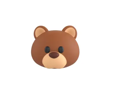 Prop124 Bear Head 3D model