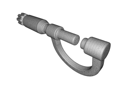 Classic Screw Gauge Toy Low-poly 3D model