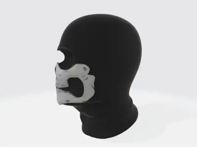 Skeleton Balaclava Low-poly 3D model
