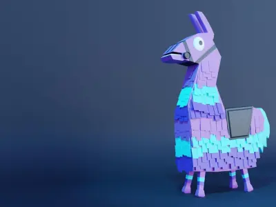 Fortnite Llama Low-poly 3D model
