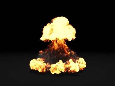 Super Realistic Explosion 6 - vdb animated 3D model