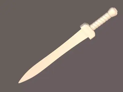 Roman Gladius Sword Low Poly Game Ready Weapon FBX OBJ MAX Low-poly 3D model