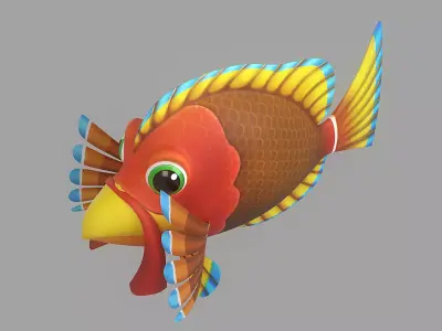 Cartoon Fish 11 Low-poly 3D model