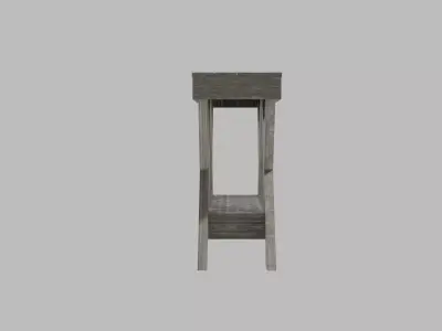 Rustic Farmhouse Entryway Table Free low-poly 3D model